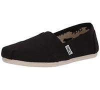 TOMS Herren Alpargata aus recycelter Baumwolle Flache Slipper, Schwarz Weiß, 46 EU