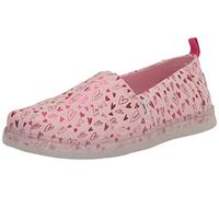 Toms Alpargata Flacher Slipper, Pastellrosa Folienherzen, 30 EU