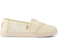 TOMS Mädchen Alpargata Classic Espadrille Zum Reinschlüpfen, Natürliche Marokkanische Häkelarbeit, 3 UK EU