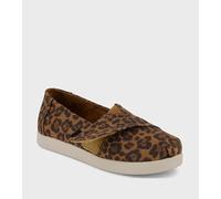 TOMS Alpargata Loafer für Jungen und Mädchen, flach, brauner Zucker, Mini-Leopardenmuster, Mikrofaser, Größe 37, Brown Sugar Mini Leopard Mikrofaser, 4 UK Child