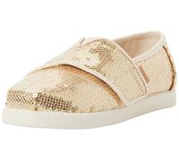 TOMS Alpargata Loafer für Jungen und Mädchen, flach, champagnerfarbene Mini-Pailletten, Größe 37, Champagner-Mini-Pailletten, 4 UK Child