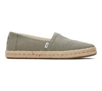 Toms Alpargata Rope 2.0 vetiver grey recycled cotton slubby woven 38