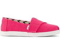 TOMS Mädchen Alpargata Classic Espadrille Zum Reinschlüpfen, Fuchsia Heritage Canvas, 3 UK EU