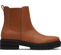 TOMS Bennet Chelsea-Stiefel für Damen, Leder, runder Zehenbereich, legerer Absatz, 2,5-5,1 cm, Schwarz, Wr Brn Sug Nubk Lthr, 41 EU