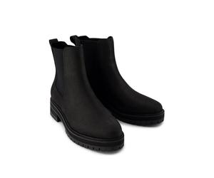TOMS Bennet Leder Damen Schwarze Stiefel EU 36 / UK 3
