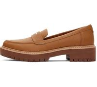 Toms Cara Damen-Slipper mit Stollensohle, lässiger Slipper, Hellbraunes Leder, 10