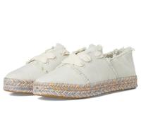 TOMS Espadrille Carolina mit Schnürung Weißer Onyx, strukturierter Denim-Ausschnitt Gr. 37,5