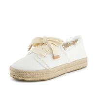 TOMS Carolina Damen-Espadrille mit Schnürung, White Beachside Woven Fray, 38.5 EU