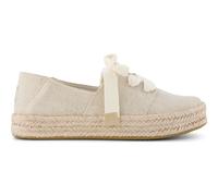 Toms Carolina Lace UP champagne glimmer slub canvas 36.5