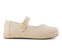 Toms Damen Espadrilles Carolina Mary Jane Champagne Glimmer Slub Canvas Größe 37,5 EU