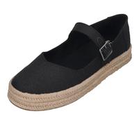 Toms Carolina Mary Jane Espadrille für Damen, legere Ballerinas, Schwarz, 8