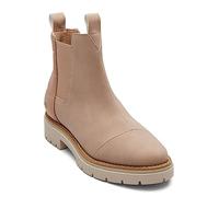 TOMS Damen Skylar Chelsea-Stiefel, Warmes Taupe, Synthetisches Nubuk, matt gewebt, 38.5 EU