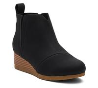 TOMS Clare Stiefel, Schwarzes PU-Nubuk-Kunstleder, 32.5 EU