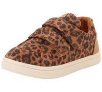 TOMS Cruz Mädchen-Sneaker mit Doppelriemen, Klettverschluss, Brown Sugar Mini Leopard Mikrofaser, 7 UK Child
