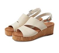 TOMS Damen Claudine Keilsandale, Natürliches Metallic-Leinen, 37.5 EU
