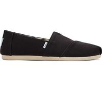 TOMS Damen Alpargata Flacher Slipper, Black Wide Recycled Cotton Canvas, 42.5 EU Weit