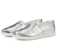 TOMS Damen Alpargata Plus Slip-On Schuhe, Silber-metallisches Nappaleder, 9.5