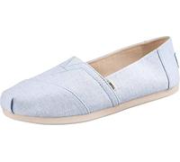 TOMS Damen Alpargata Print Flache Slipper, Leinen Hellblau, 41 EU