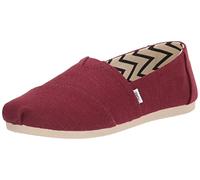 TOMS Damen Alpargata Recycled Cotton Canvas Flacher Slipper, Black Cherry, 35.5 EU