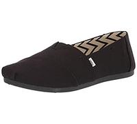 TOMS Damen Alpargata aus recycelter Baumwolle Flache Slipper, SCHWARZ, 38 EU