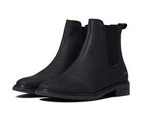 TOMS Damen_Boot_schwarzes Leder Wanderstiefel, 35.5 EU
