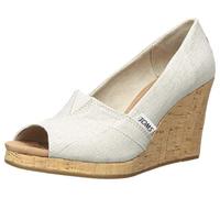TOMS Damen Classic Wedge Sandalen mit Keilabsatz, Off White, 38.5 EU