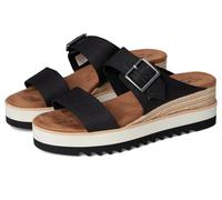 Toms Diana Mule Buckle black heavy canvas 37