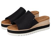 TOMS Damen Diana Mule Keilsandale, Schwarzes schweres Segeltuch, 38 EU