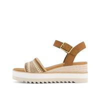 TOMS Damen Diana Mule Keilsandalen, bequemer Slip-On mit gepolsterter Zwischensohle und Keilabsatz für Tag und Nacht, Dunkles Beige, 12