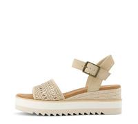 TOMS Damen Diana Sandale, Champagne Metallic Basket Weave Suede, 37.5 EU