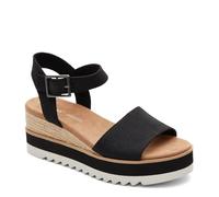 TOMS Damen Diana Sandale, Schwarz; Leinen, 7.5 Wide