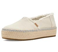 Toms Valencia white onyx textured denim/fray 39