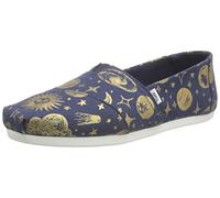 TOMS Damen Flache Slipper, Marineblauer Druck, 37.5 EU