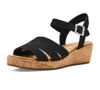 TOMS Damen Julia Keilsandalen, Schwarz Slubby Woven, 44 EU