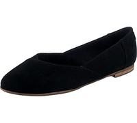 TOMS Damen Jutti Neat Flache Ballerina, Wildleder Schwarz, 38.5 EU