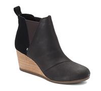 Toms Damen Kelsey Pumps, Schwarzes Leder/Wildleder, 37 EU