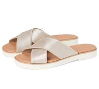TOMS Damen Mae Crossover Flache Sandalen, Champagner-Metallic, 40 EU