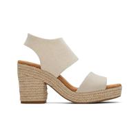 TOMS Damen Sandale Majorca Platform mit Absatz Natur 38,5 EU