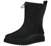TOMS Damen Makenna Schneestiefel, Schwarzes, schwarzes Leder und gerippt, 40 EU