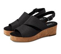 TOMS Damen Claudine Keilsandale, Schwarz meliert gewebt, 39 EU