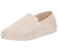 TOMS Damen Redondo Flacher Slipper, Natürliches metallisches Slubby-Gewebe, 35.5 EU