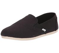 TOMS Damen Redondo Flacher Slipper, Schwarz Leinen, 37.5 EU