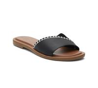 TOMS Damen Shea Schiebe-Sandalen, Black Leather Suede, 42 EU