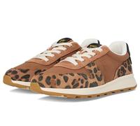 TOMS Trvl Lite Damen-Sneaker, Retro-Sneaker, Schnürschuhe, legeres Weiß, Brown Sugar Leopard, 41 EU