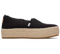 Toms Shoes Espadrilles Valencia Damen – Plattform, Ortholite-Einlegesohle, Slip-On – Schwarz