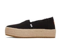TOMS Espadrilles Valencia Plattform Damen Schwarz Leinen 43 EU