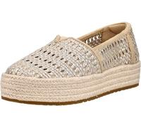 TOMS Sneaker Valencia - Champagne Metallic Leder Korbgeflecht Damen Größe 37