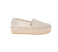 TOMS Valencia Espadrille für Damen, Schlupfschuhe, legerer Schnitt, Weiß, Größe 40 B, Natürliche Häkelspitze, 37.5 EU