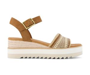 Toms Diana almond multi engineered crochet/suede 35.5