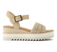 TOMS Damen Sandale Diana – Champagner-Metallic, Korbgeflecht, Wildleder – 37 EU
